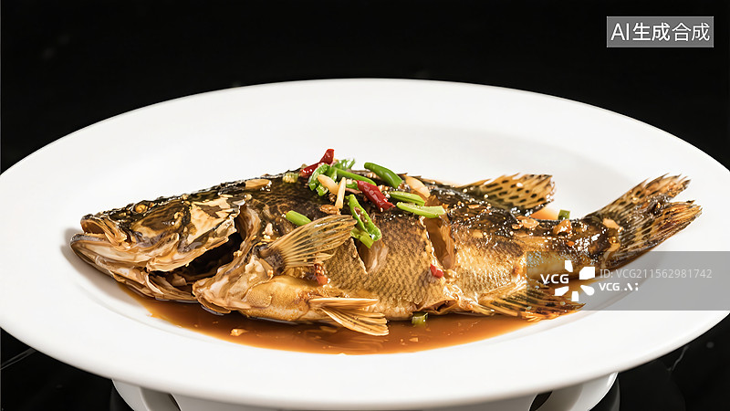 【AI数字艺术】红烧臭鳜鱼图片素材