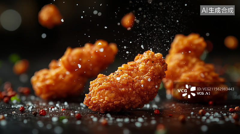 【AI数字艺术】烤鸡翅美食图片素材