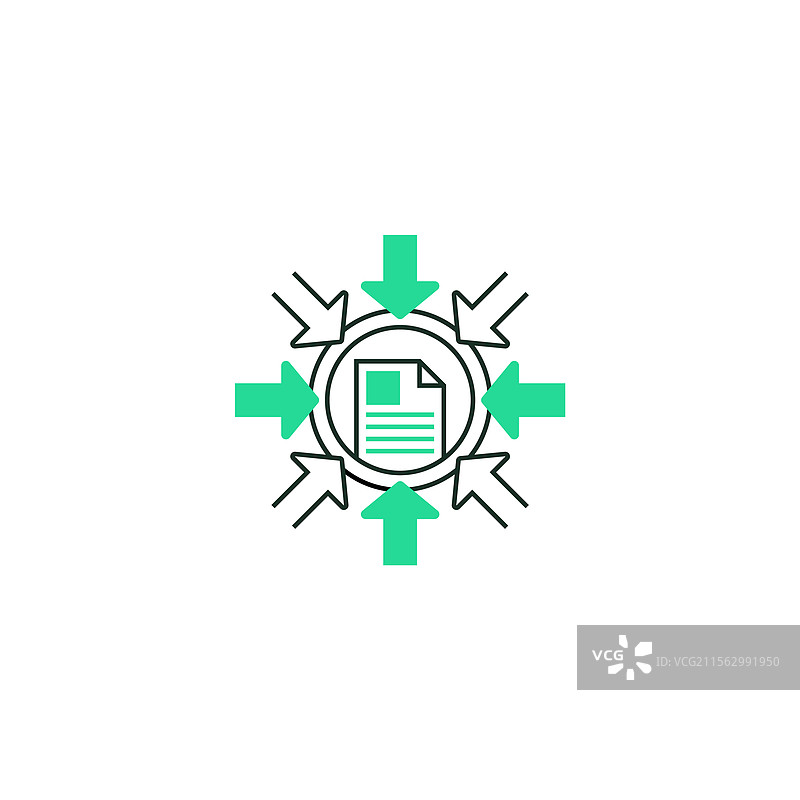 文件压缩线条图标线性风格标志图片素材