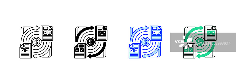 再融资线性图标图片素材