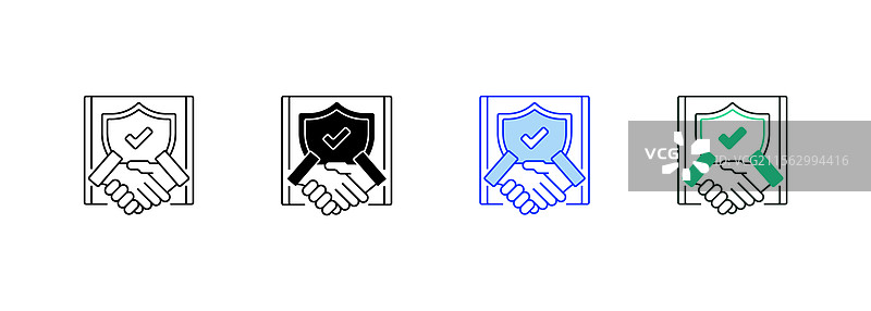 担保人线条图标，适用于移动设备的线性风格标志图片素材