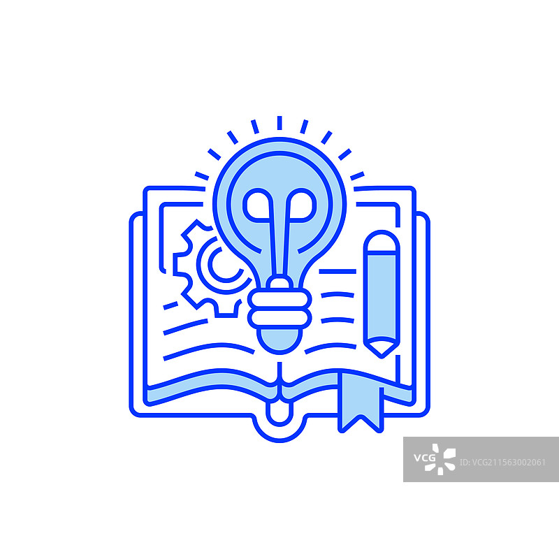 知识库填充线条图标线性风格标志图片素材
