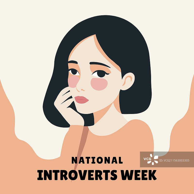 庆祝宁静的全国内向者周图片素材