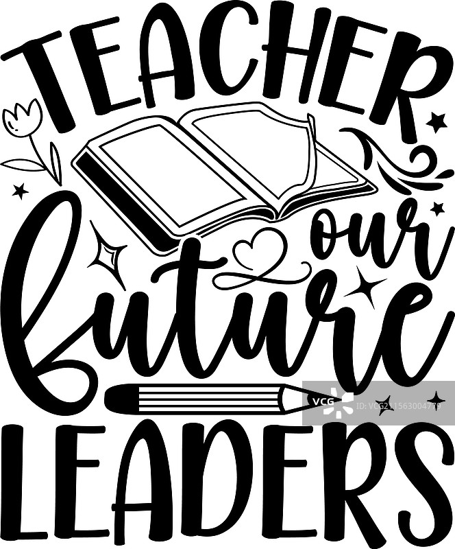 教师T恤设计：开学季图片素材