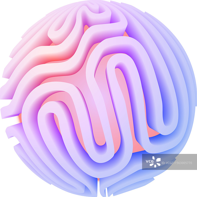 带有算法图案的3D球形全息图图片素材