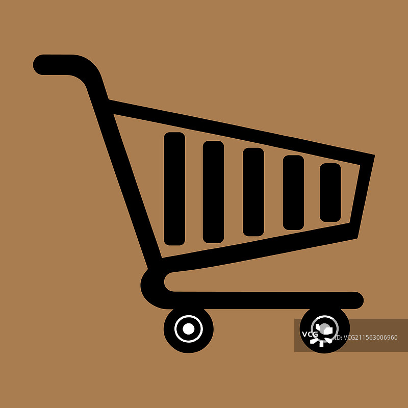 购物车线条艺术图标图片素材