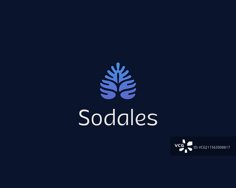 叶子与人类负空间标志，瑜伽大师图片素材