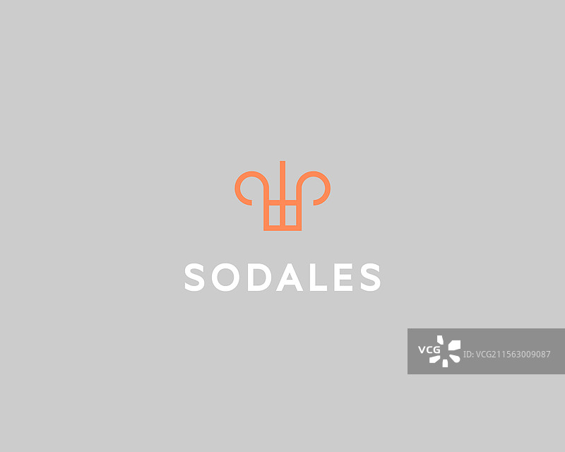 抽象喷泉极简标志创意王冠图片素材