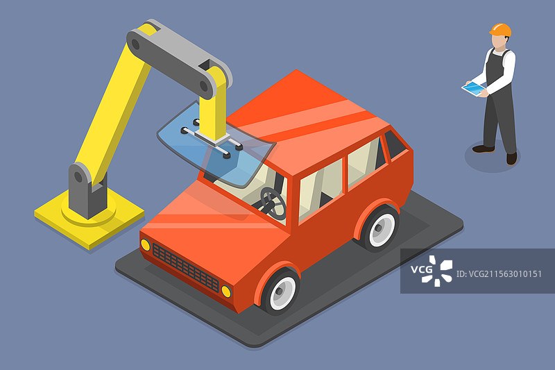 机器人三维等距平面图图片素材