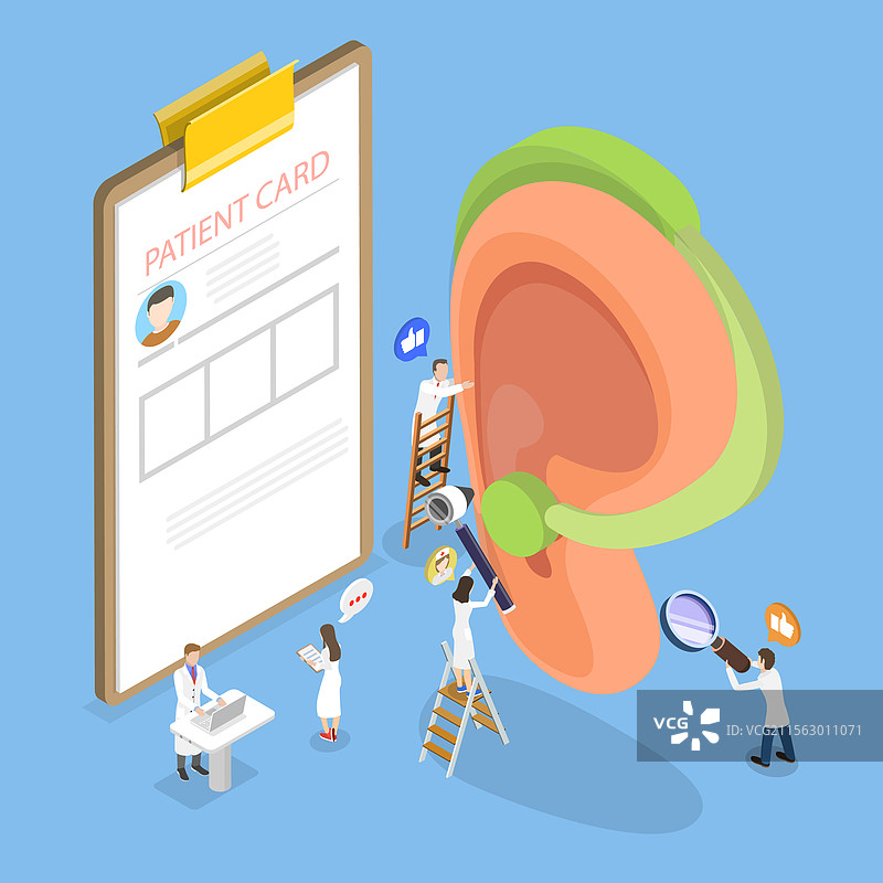 失聪的三维等距平面图图片素材