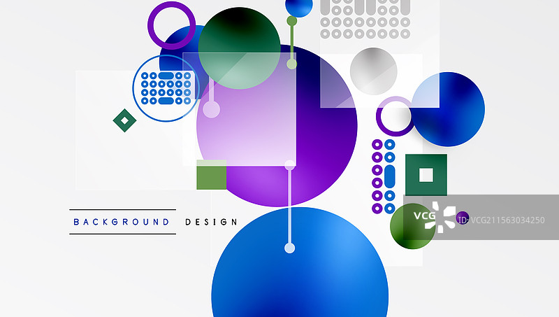 几何抽象背景中的圆形和元素图片素材