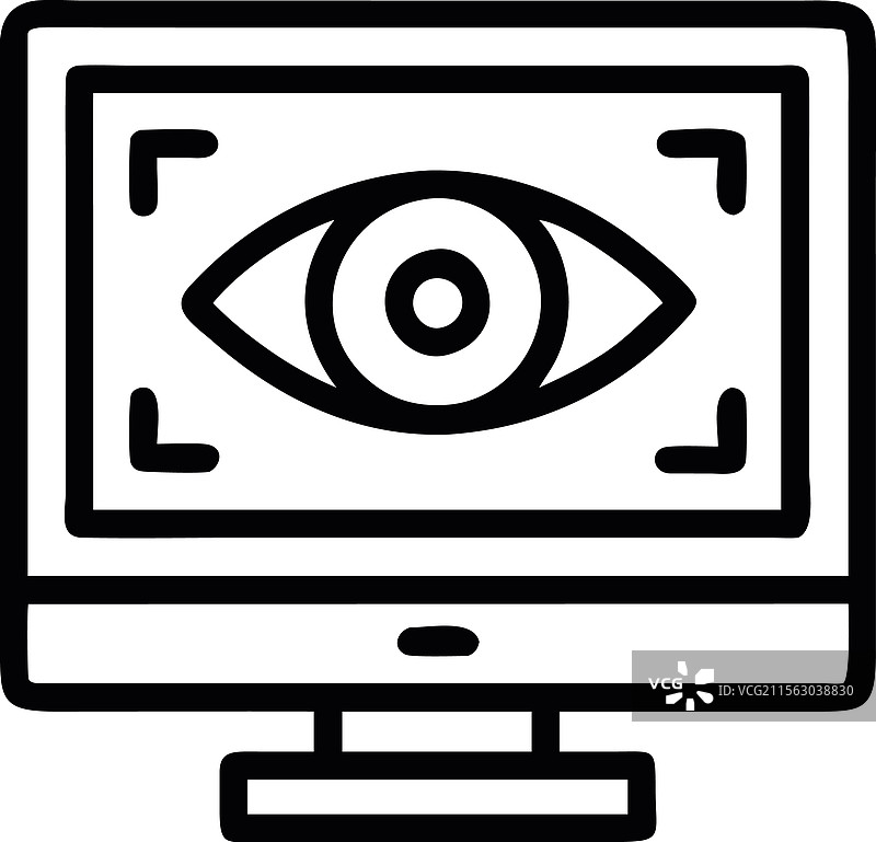 人工智能计算机视觉图标图片素材