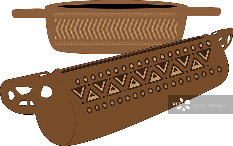 巴布亚新几内亚的加拉穆特劈裂鼓图片素材