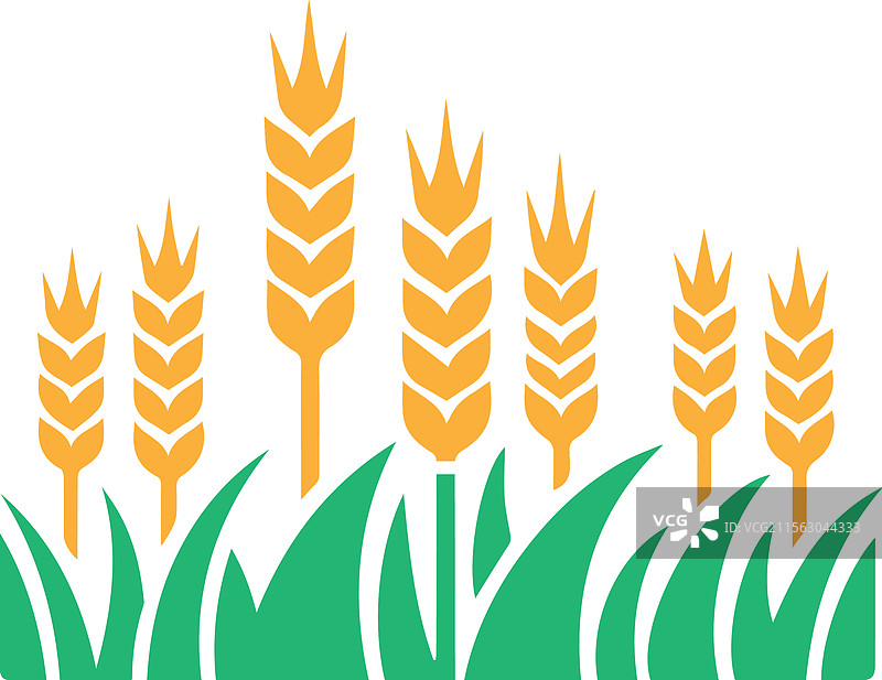 小麦田图标标志设计模板，孤立展示图片素材