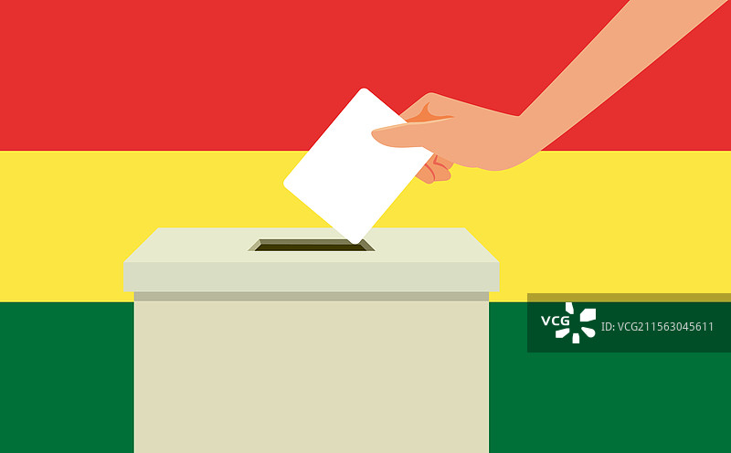 在玻利维亚选举中投票的概念图片素材