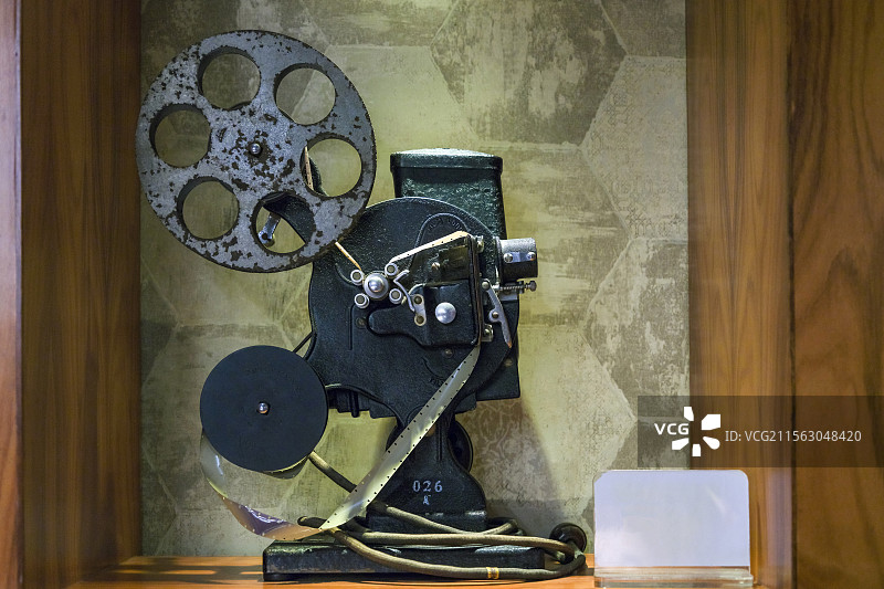 老式电影放映机 山东济南小广寒电影博物馆图片素材