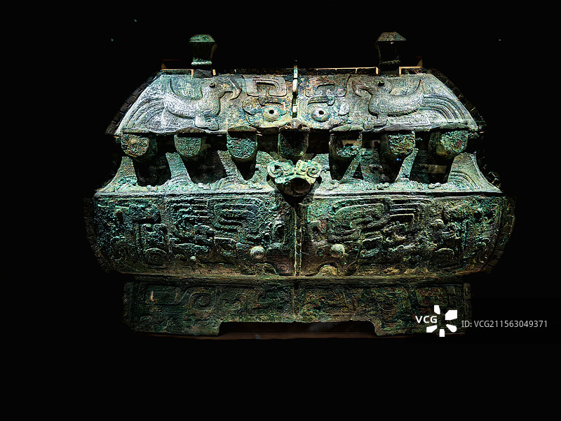 “妇好”青铜偶方彝 商王武丁时期 1976年河南安阳殷墟妇好墓出土 国家博物馆藏图片素材