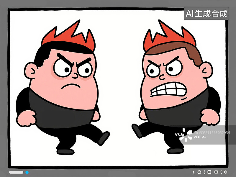 【AI数字艺术】网络网页中两个胖子吵架约架场景图片素材