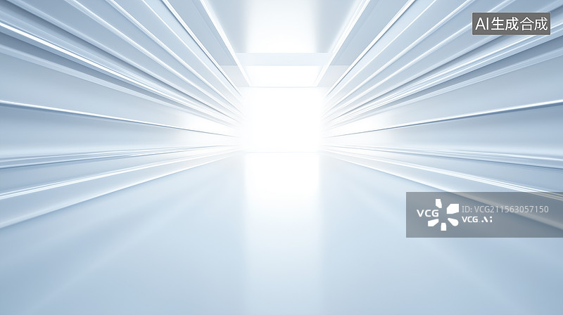 【AI数字艺术】未来感光线通道场景背景图片素材