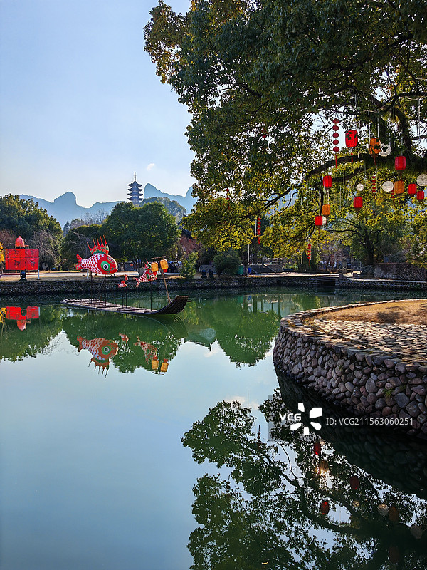 温州岩头古村风光图片素材