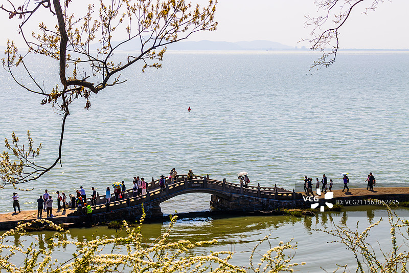 鼋头渚万浪桥风光图片素材