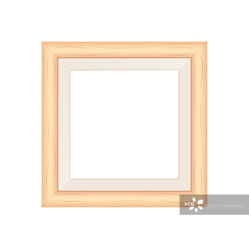棕色粉彩木质空白框架用于图片图片素材