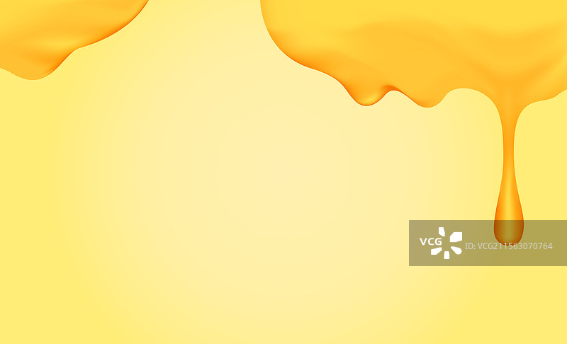 蜂蜜滴落，搭配蜜蜂勺，背景为单色。图片素材