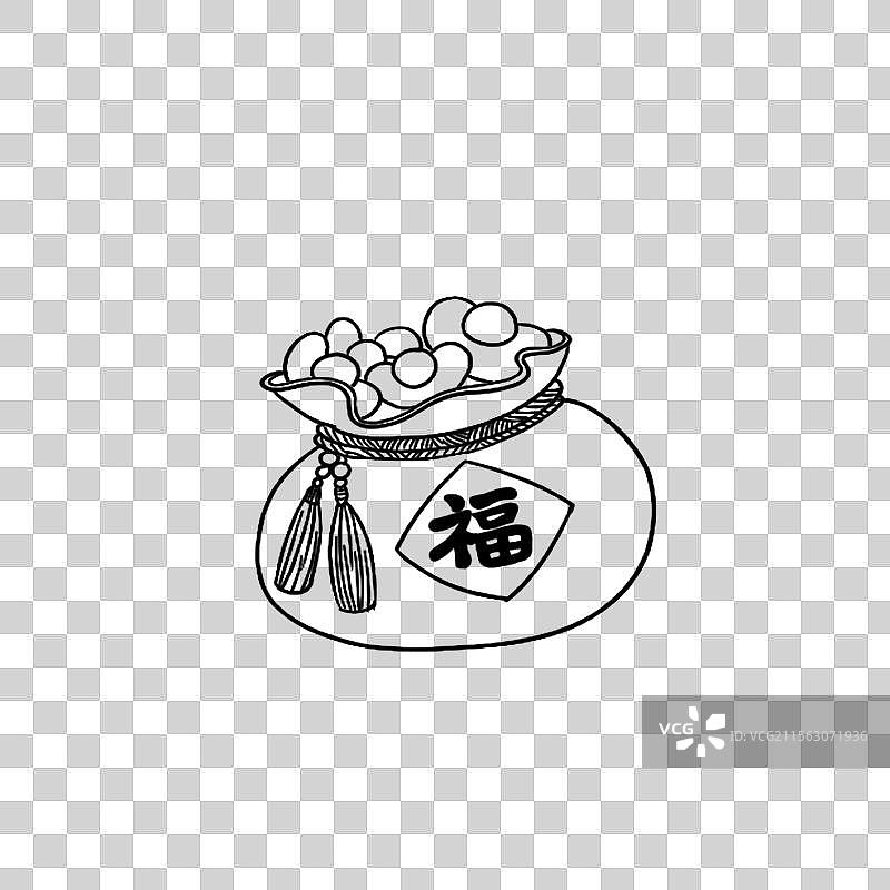 手绘福袋图片素材