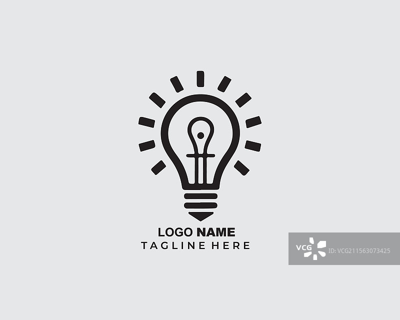 创意现代灯泡logo设计理念图片素材