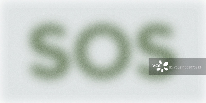 模糊字母SOS的环保横幅图片素材