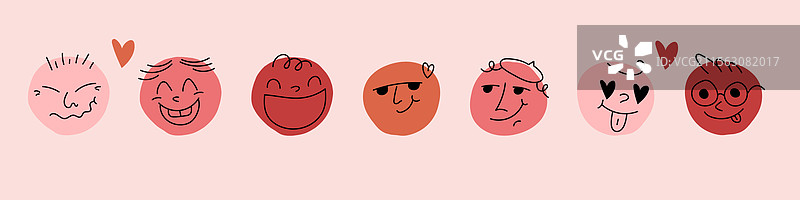 迷人的搞笑表情贴纸图片素材