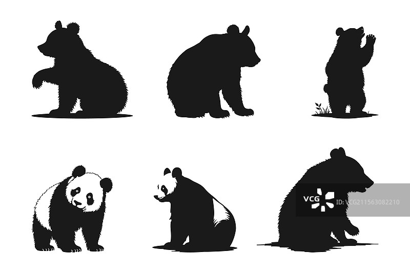 熊的轮廓动物图标图形野生动物图片素材