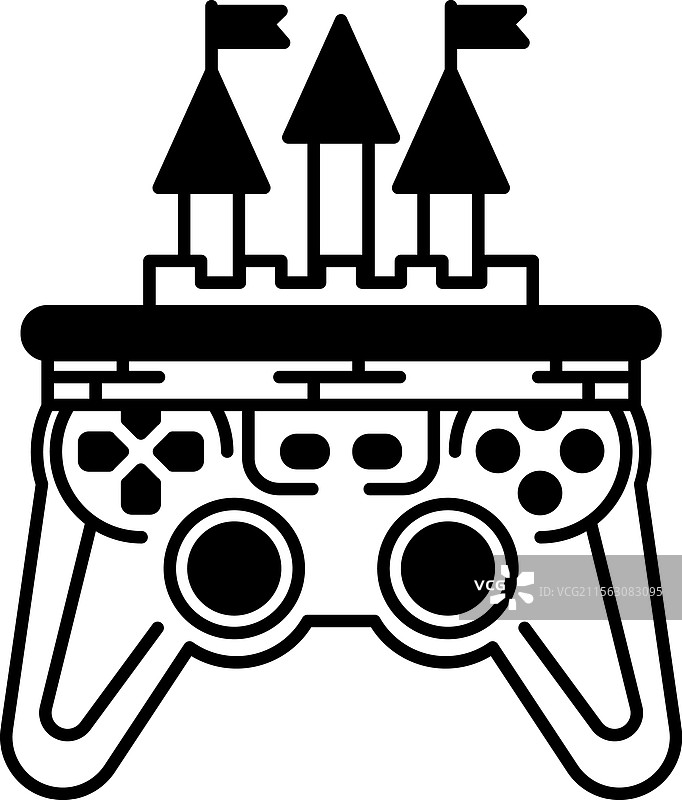 带有城堡的控制器图片素材