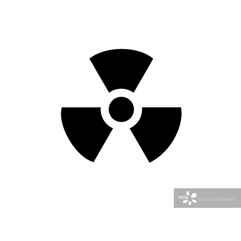辐射警报反应堆放射性固体平面图片素材