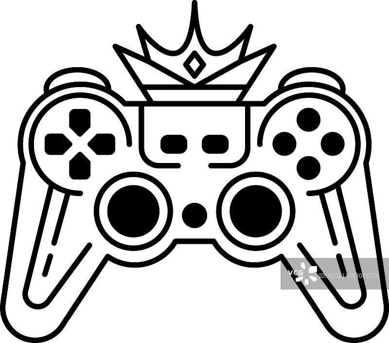 带有皇冠的白色控制器图片素材