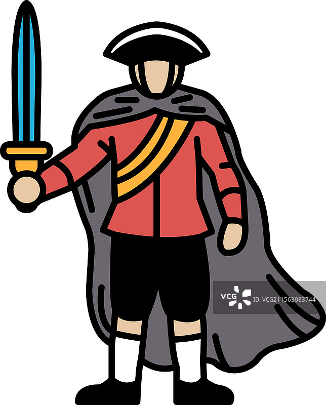 一名穿着红色外套和黑色裤子的男子正在拿着一个图片素材