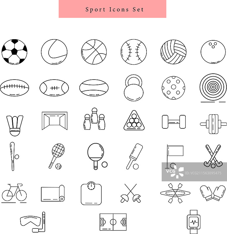 体育图标元素集图片素材
