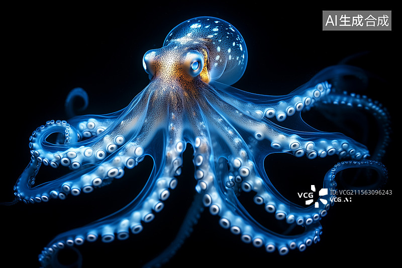 【AI数字艺术】海底生物八爪鱼图片素材