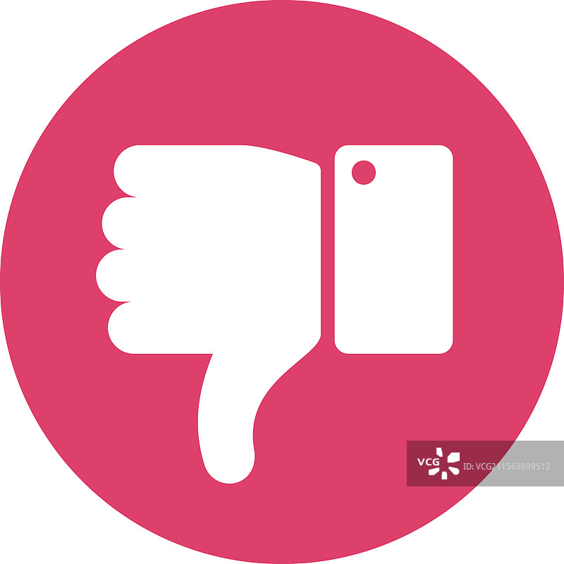 向下拇指图标象征不喜欢图片素材