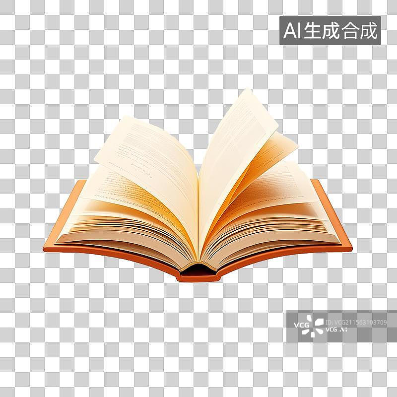 【AI数字艺术】打开的书免抠元素图片素材