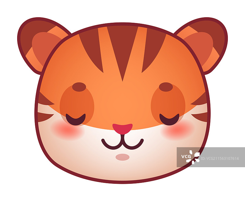 可爱的风格化小老虎与图片素材