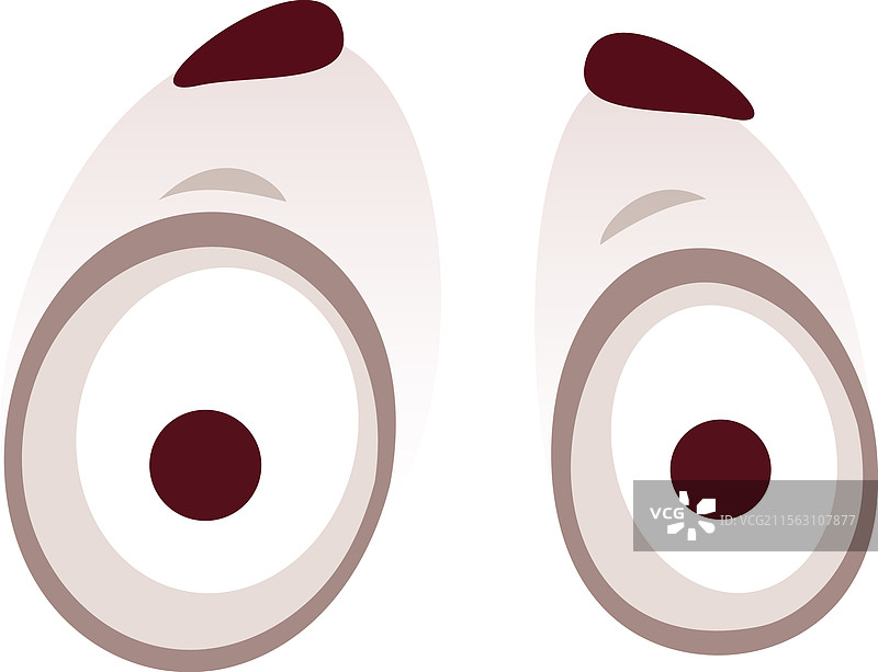 两个简单的卡通眼睛图片素材