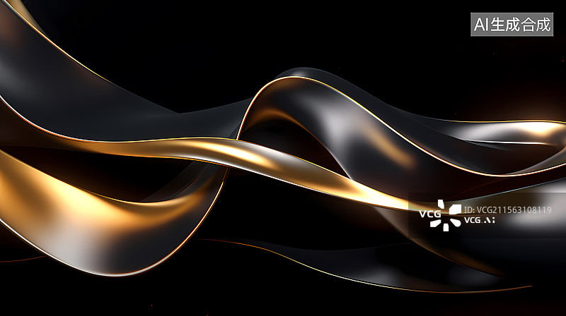 【AI数字艺术】抽象金属暗色设计图片素材