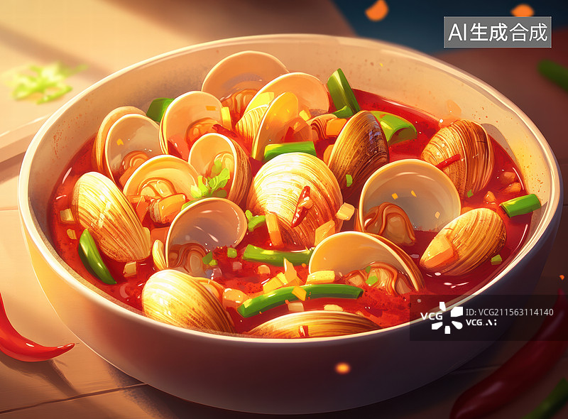 【AI数字艺术】山水之间宁静的早晨图片素材