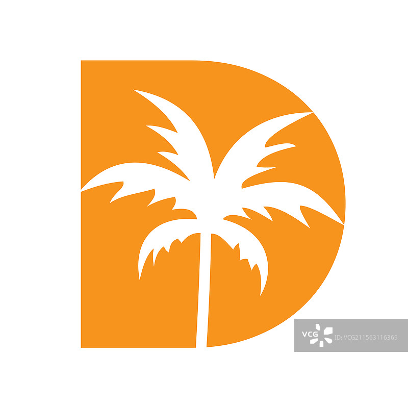 字母D的手掌标志设计模板图片素材