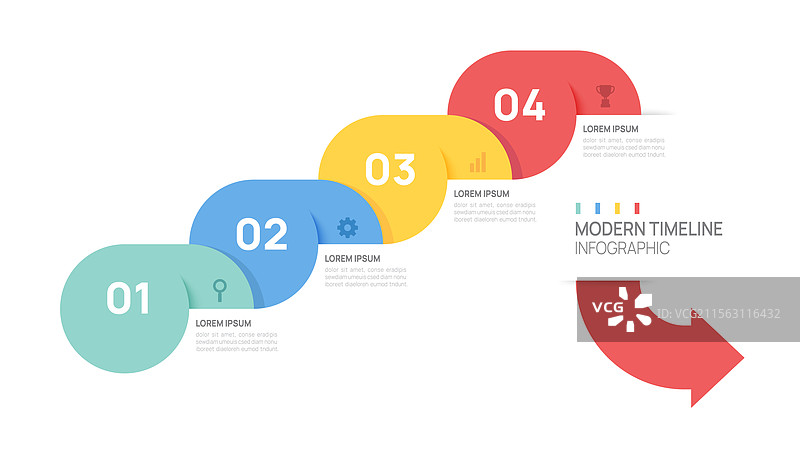信息图表圆形箭头符号时间线图片素材