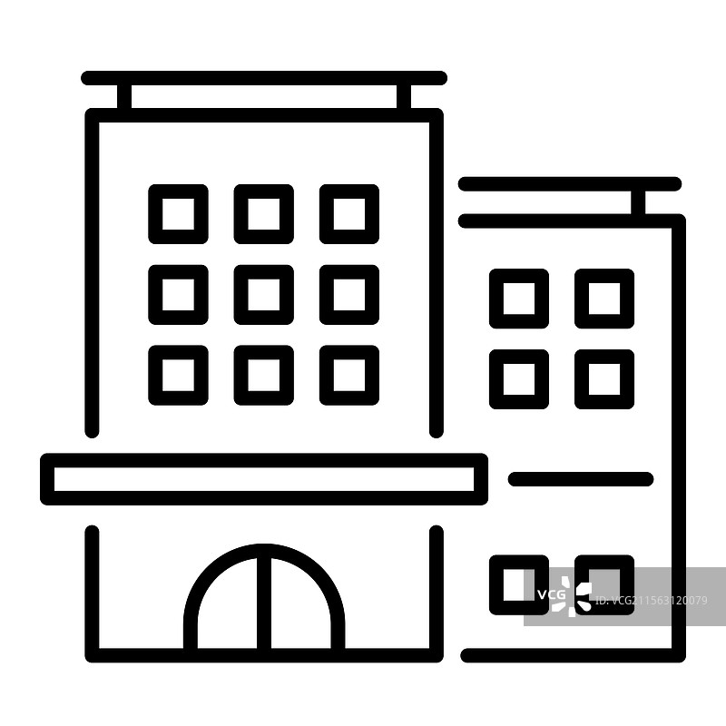 酒店线条图标图片素材