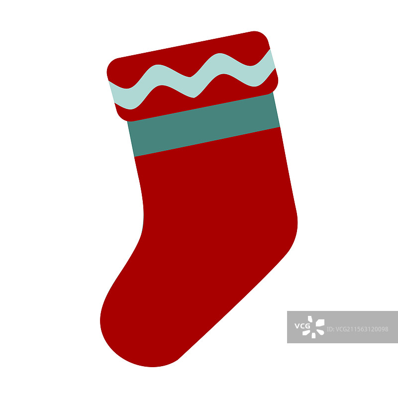 红色装饰袜平面图标图片素材