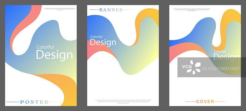 彩色渐变设计模板横幅图片素材