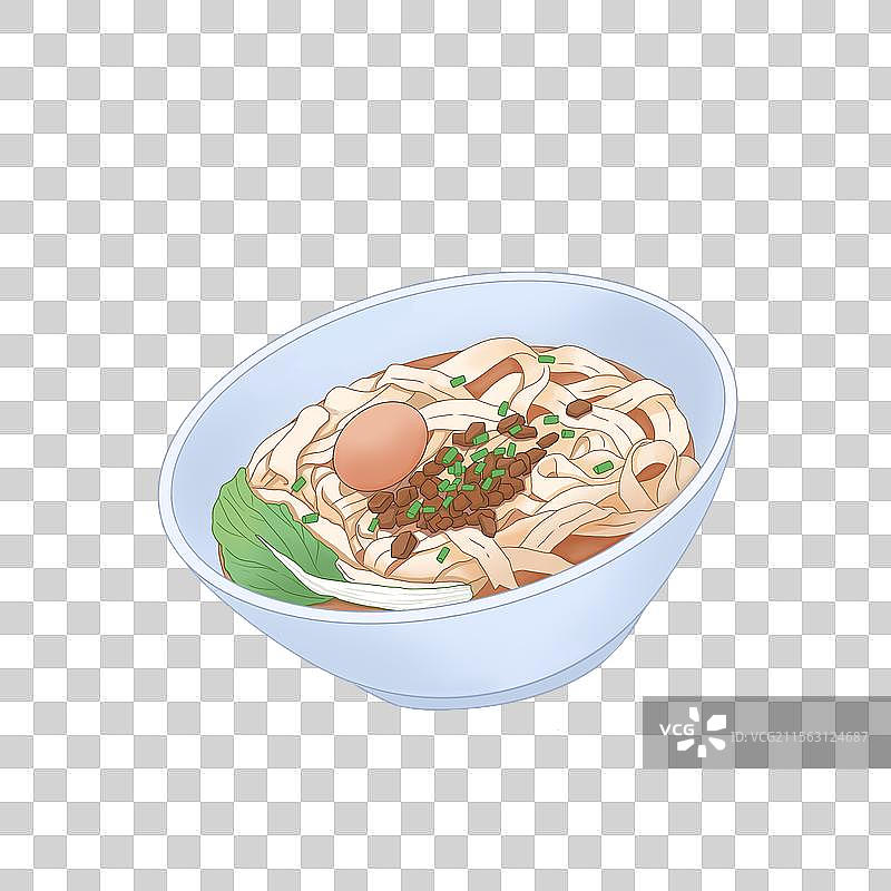 山西美食插画刀削面图片素材
